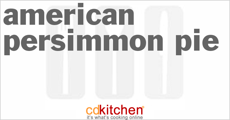 American Persimmon Pie - CDKitchen.com
