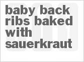 recipe for baby back ribs baked with sauerkraut