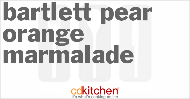 Bartlett Pear Orange Marmalade - CDKitchen.com