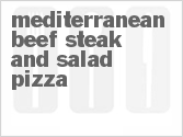 recipe for mediterranean beef steak-and-salad pizza