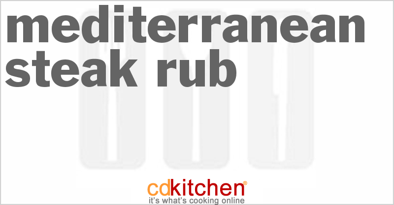 Mediterranean Steak Rub - CDKitchen.com