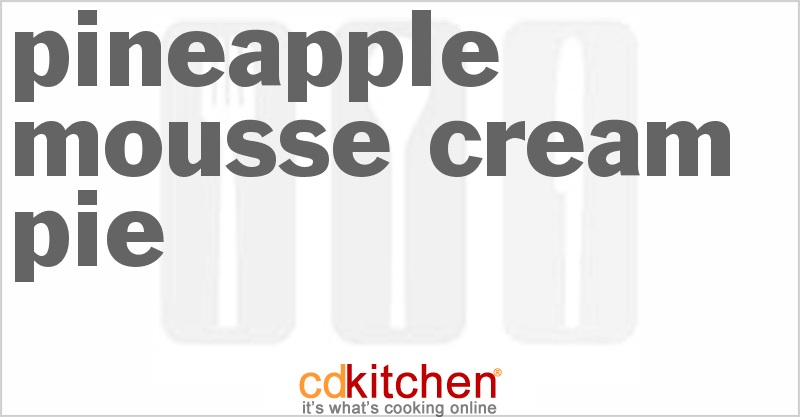 Pineapple Mousse Cream Pie - CDKitchen.com