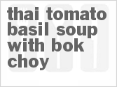 recipe for thai tomato basil soup with bok choy