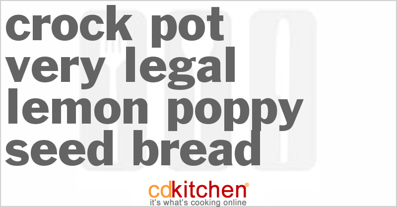 Very Legal Lemon Poppy Seed Bread - CDKitchen.com