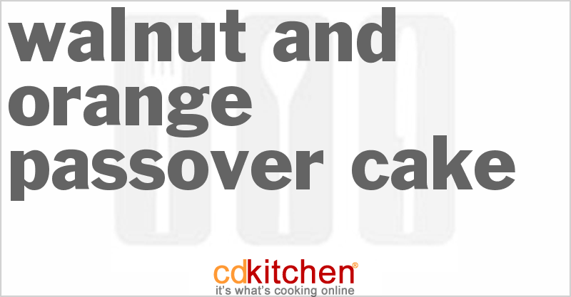 Walnut And Orange Passover Cake - CDKitchen.com