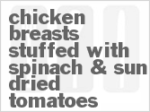 recipe for chicken breasts stuffed with spinach & sun-dried tomatoes