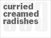 recipe for curried creamed radishes