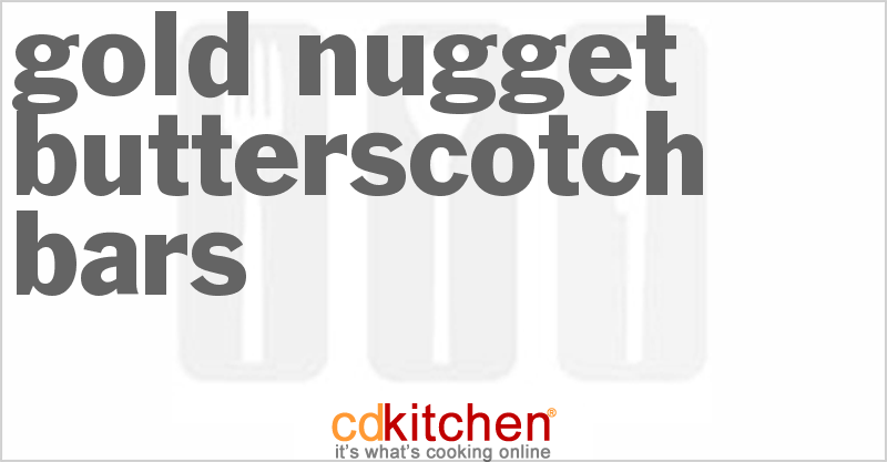 Gold Nugget Butterscotch Bars - CDKitchen.com
