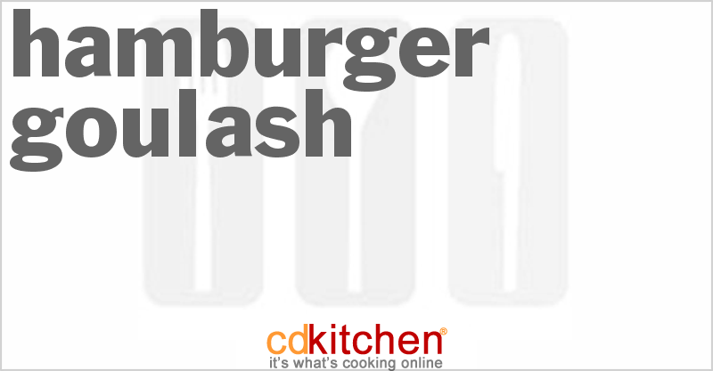 Hamburger Goulash - CDKitchen.com