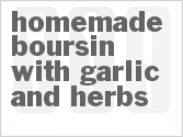 recipe for homemade boursin with garlic and herbs