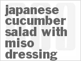 recipe for japanese cucumber salad with miso dressing