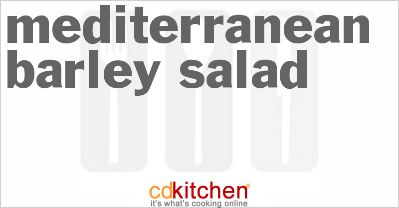 Mediterranean Barley Salad - CDKitchen.com