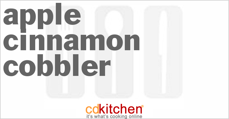 Apple Cinnamon Cobbler - CDKitchen.com