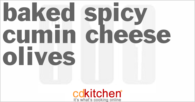 Baked Spicy Cumin Cheese Olives - CDKitchen.com