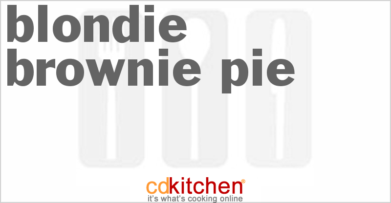 Blondie-Brownie Pie - CDKitchen.com