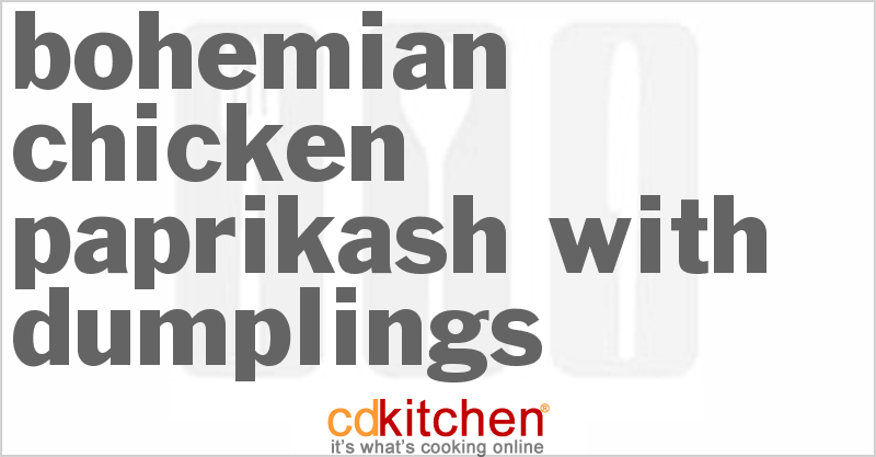 Bohemian Chicken Paprikash With Dumplings - CDKitchen.com