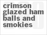 recipe for slow cooker crimson-glazed ham balls and smokies