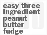 recipe for easy three-ingredient peanut butter fudge