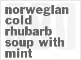 recipe for norwegian cold rhubarb soup with mint