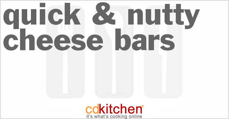 Quick & Nutty Cheese Bars - CDKitchen.com