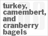 recipe for turkey, camembert, and cranberry bagels