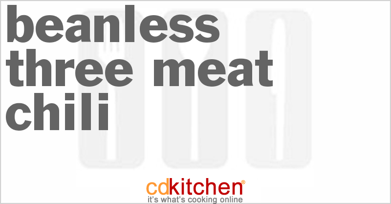 Beanless Three Meat Chili - CDKitchen.com