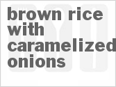 recipe for brown rice with caramelized onions
