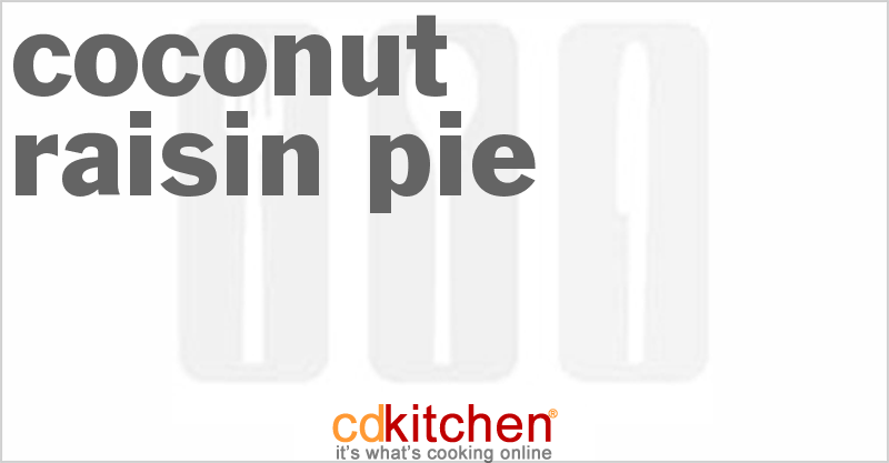 Coconut Raisin Pie - CDKitchen.com