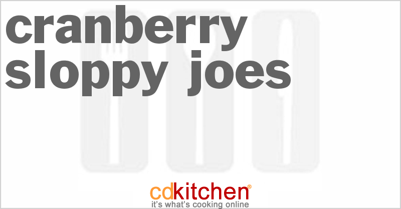 Cranberry Sloppy Joes - CDKitchen.com