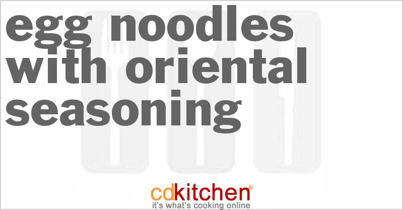 Egg Noodles With Asian Seasoning - CDKitchen.com