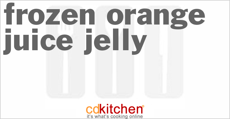 Frozen Orange Juice Jelly - CDKitchen.com