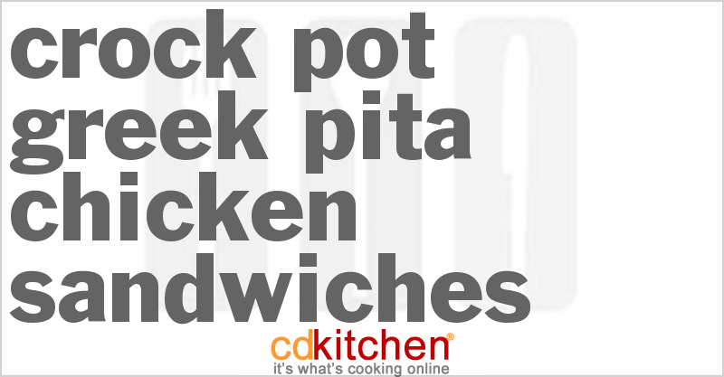 Greek Pita Chicken Sandwiches - CDKitchen.com