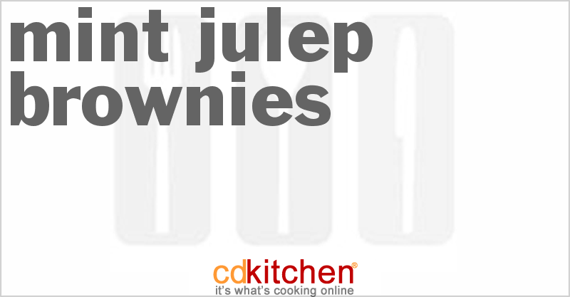 Mint Julep Brownies - CDKitchen.com
