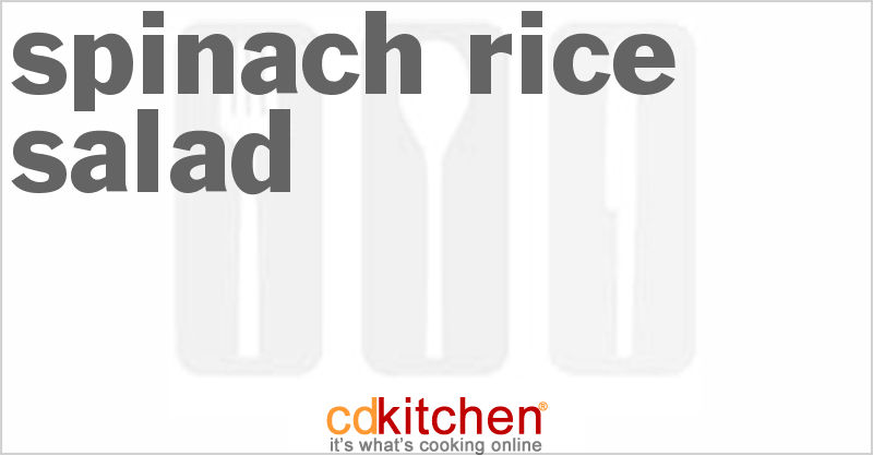 Spinach Rice Salad - CDKitchen.com