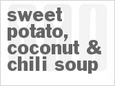 recipe for sweet potato, coconut & chili soup