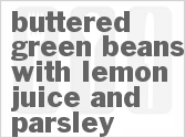 recipe for buttered green beans with lemon juice and parsley