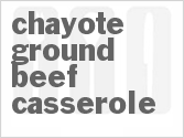 recipe for chayote ground beef casserole