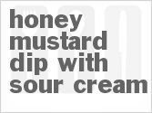 recipe for honey mustard dip with sour cream