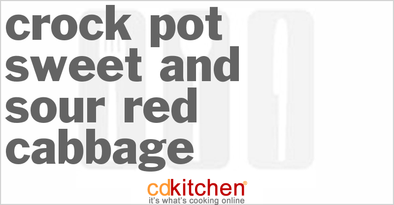Sweet and Sour Red Cabbage - CDKitchen.com