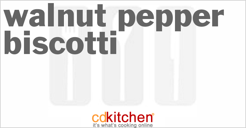 Walnut Pepper Biscotti - CDKitchen.com