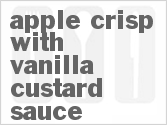 recipe for apple crisp with vanilla custard sauce