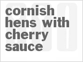recipe for slow cooker cornish hens with cherry sauce