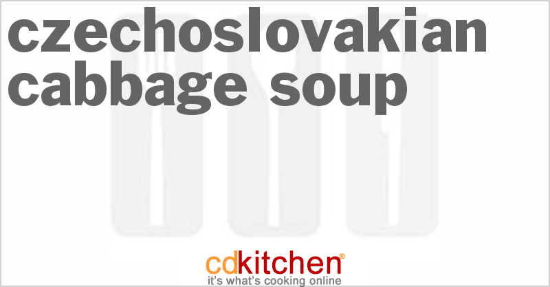 Czechoslovakian Cabbage Soup - CDKitchen.com