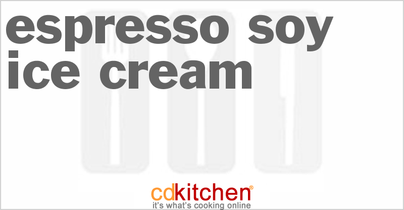 Espresso Soy Ice Cream - CDKitchen.com