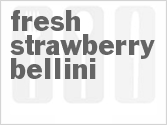 recipe for fresh strawberry bellini cocktail