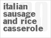 recipe for italian sausage and rice casserole