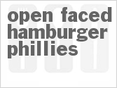 recipe for open faced hamburger phillies