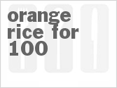 recipe for orange rice for 100