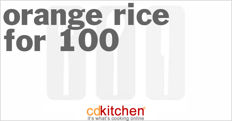 Orange Rice for 100 - CDKitchen.com