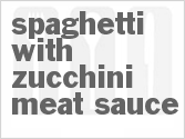 recipe for spaghetti with zucchini meat sauce